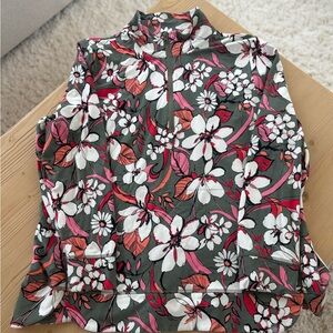 Talbots Women's Long Sleeve Top Shirt Floral Design Size 2X